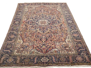 Semi Antique Red Geometric 8'5X12 Heriz Persian Rug