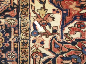 Semi Antique Red Geometric 8'5X12 Heriz Persian Rug