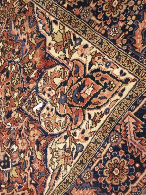Semi Antique Red Geometric 8'5X12 Heriz Persian Rug