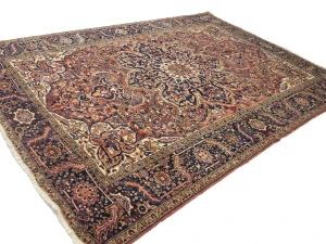 Semi Antique Red Geometric 8'5X12 Heriz Persian Rug