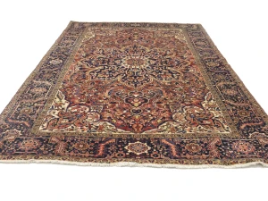 Semi Antique Red Geometric 8'5X12 Heriz Persian Rug