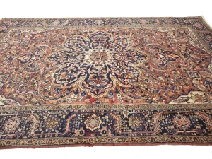 Semi Antique Red Geometric 8'5X12 Heriz Persian Rug