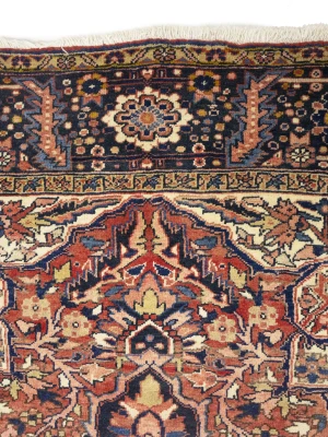 Semi Antique Red Geometric 8'5X12 Heriz Persian Rug
