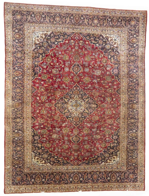 Semi Antique Red Traditional 10X13 Kashan Persian Oriental Rug