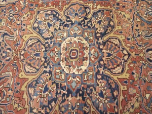 Semi Antique Rusty Red Geometric 8X12 Heriz Persian Rug