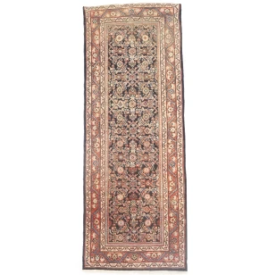 Vintage Floral 3'4X10'0 Mahal Persian Runner Rug