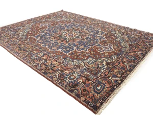 Semi Antique Rusty Brown Floral 10X13 Bakhtiari Persian Rug