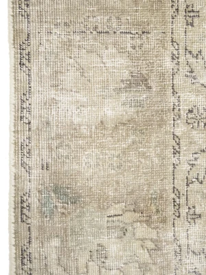 Antique Muted Floral 6'1X9'7 Distressed Vintage Oriental Rug