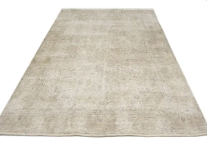 Antique Muted Floral 6'1X9'7 Distressed Vintage Oriental Rug