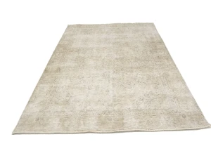 Antique Muted Floral 6'1X9'7 Distressed Vintage Oriental Rug