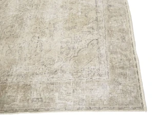 Antique Muted Floral 6'1X9'7 Distressed Vintage Oriental Rug