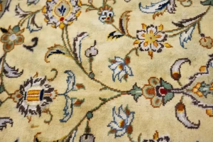 Vintage Beige Traditional 8X11 Kashan Persian Rug