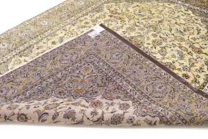 Vintage Beige Traditional 8X11 Kashan Persian Rug