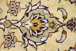 Vintage Beige Traditional 8X11 Kashan Persian Rug
