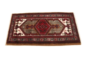 Vintage Red Tribal 2'4X4 Meshkin Persian Rug