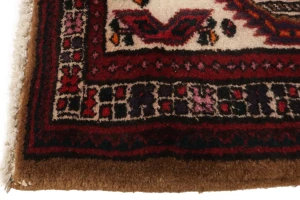 Vintage Red Tribal 2'4X4 Meshkin Persian Rug