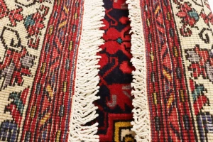 Vintage Cream Geometric 2'5X3'2 Heriz Persian Rug