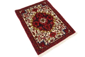 Vintage Cream Geometric 2'5X3'2 Heriz Persian Rug