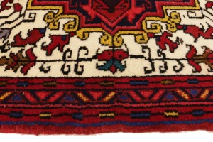 Vintage Cream Geometric 2'5X3'2 Heriz Persian Rug