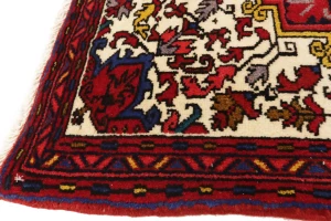 Vintage Cream Geometric 2'5X3'2 Heriz Persian Rug