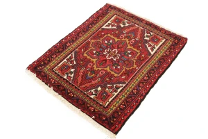 Vintage Floral Red 2'6X3'2 Goravan Heriz Persian Rug