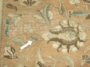 Semi Antique Muted Floral 8X12 Distressed Vintage Oriental Rug
