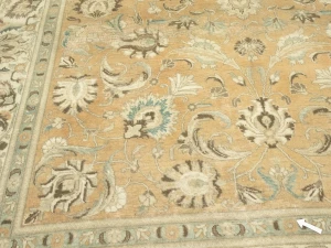 Semi Antique Muted Floral 8X12 Distressed Vintage Oriental Rug