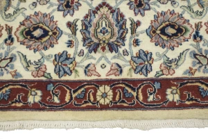 Vintage Cream Traditional 9X12 Isfahan Persian Rug
