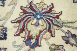 Vintage Cream Traditional 9X12 Isfahan Persian Rug
