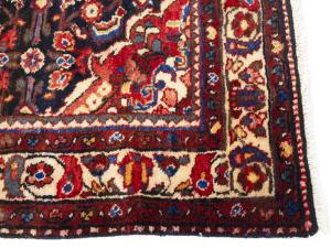 Vintage Purple-navy Floral Tribal 4X10 Hamedan Persian Runner Rug