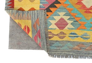Multicolored Geometric Reversible 5X7 Kilim Oriental Rug