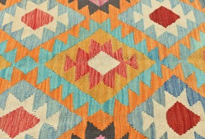 Multicolored Geometric Reversible 5X7 Kilim Oriental Rug
