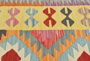 Multicolored Geometric Reversible 5X7 Kilim Oriental Rug
