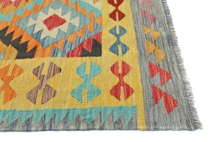 Multicolored Geometric Reversible 5X7 Kilim Oriental Rug
