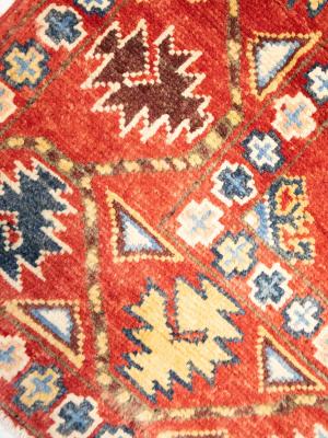Red Tribal Geometric 3X10 Kazak Oriental Runner Rug