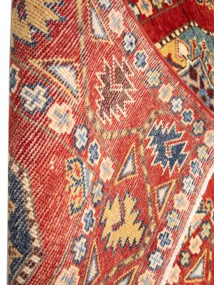 Red Tribal Geometric 3X10 Kazak Oriental Runner Rug
