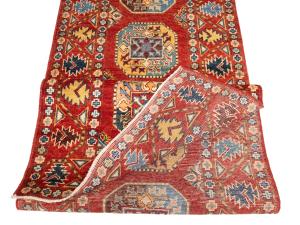 Red Tribal Geometric 3X10 Kazak Oriental Runner Rug