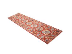 Red Tribal Geometric 3X10 Kazak Oriental Runner Rug