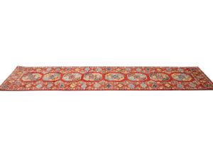 Red Tribal Geometric 3X10 Kazak Oriental Runner Rug