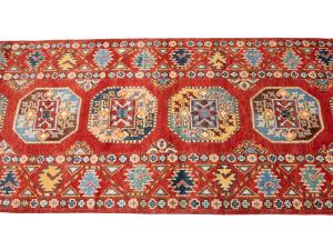 Red Tribal Geometric 3X10 Kazak Oriental Runner Rug