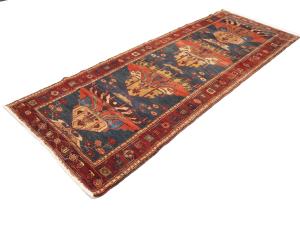 Semi Antique Plum Tribal 4X10 Meshkin Persian Runner Rug