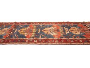 Semi Antique Plum Tribal 4X10 Meshkin Persian Runner Rug