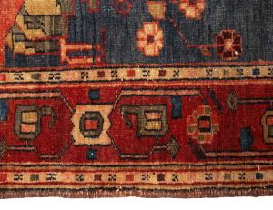 Semi Antique Plum Tribal 4X10 Meshkin Persian Runner Rug