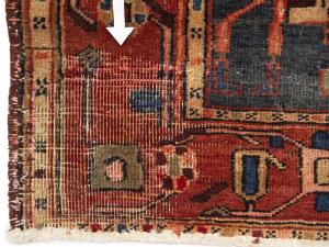 Semi Antique Plum Tribal 4X10 Meshkin Persian Runner Rug