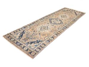 Semi Antique Rusty Beige Tribal 4X11 Hamedan Persian Runner Rug