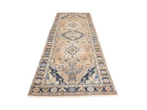 Semi Antique Rusty Beige Tribal 4X11 Hamedan Persian Runner Rug