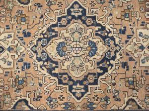 Semi Antique Rusty Beige Tribal 4X11 Hamedan Persian Runner Rug