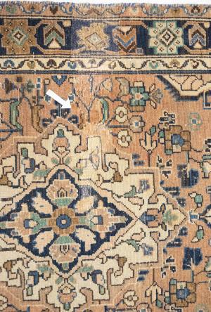 Semi Antique Rusty Beige Tribal 4X11 Hamedan Persian Runner Rug
