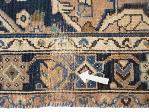 Semi Antique Rusty Beige Tribal 4X11 Hamedan Persian Runner Rug