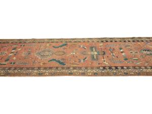 Semi Antique Rusty Red Tribal 3X12 Meshkin Persian Runner Rug